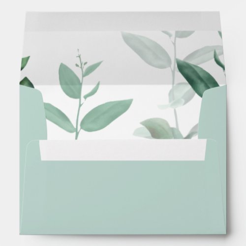 Elegant modern Eucalyptus botanical wedding  Envelope