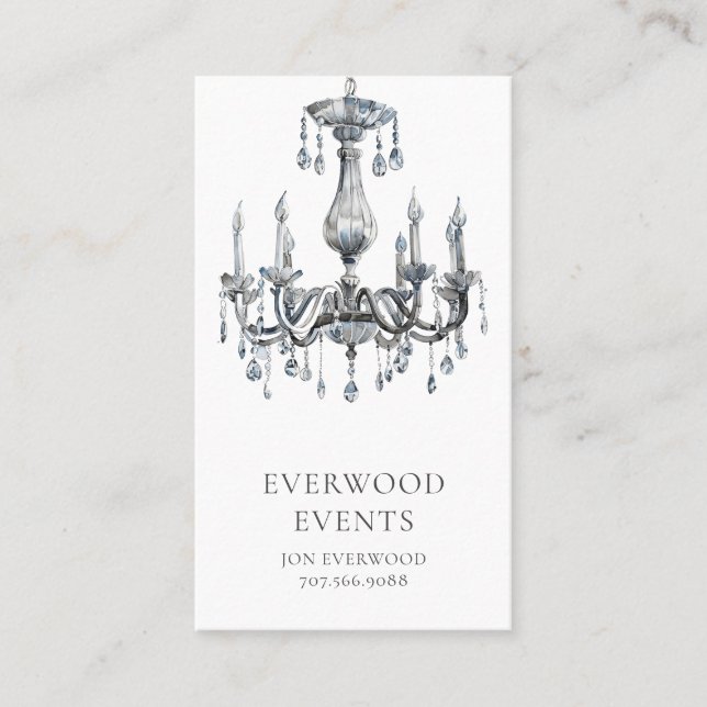 Elegant Modern Event Planning Business Card (Front)