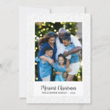 Elegant Modern Family Photo Holiday Christmas Card