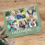 Elegant Modern Family Photos 2026 Calendar<br><div class="desc">Create your own modern,  minimal,  and stylish family photo 2026 calendar,  featuring elegant script calligraphy with a cute heart. Personalize it with your favorite pictures and custom text for a unique keepsake or Christmas gift for your grandparents.</div>