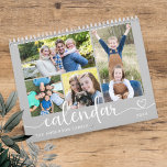 Elegant Modern Family Photos 2026 Calendar<br><div class="desc">Create your own modern,  minimal,  and stylish family photo 2026 calendar,  featuring elegant script calligraphy with a cute heart. Personalize it with your favorite pictures and custom text for a unique keepsake or Christmas gift for your grandparents.</div>