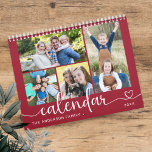 Elegant Modern Family Photos 2026 Calendar<br><div class="desc">Create your own modern,  minimal,  and stylish family photo 2026 calendar,  featuring elegant script calligraphy with a cute heart. Personalize it with your favorite pictures and custom text for a unique keepsake or Christmas gift for your grandparents.</div>