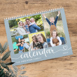 Elegant Modern Family Photos 2026 Calendar<br><div class="desc">Create your own modern,  minimal,  and stylish family photo 2026 calendar,  featuring elegant script calligraphy with a cute heart. Personalize it with your favorite pictures and custom text for a unique keepsake or Christmas gift for your grandparents.</div>