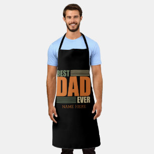 Elegant Modern Fathers Day Gift Best Dad Ever Apron