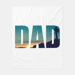 Elegant Modern Fathers Day Gift Hiking Camping Dad Fleece Blanket