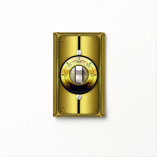 Elegant Modern Faux Gold Chic Fancy Metallic Light Switch Cover