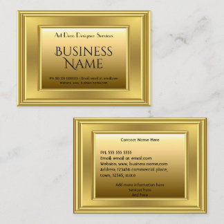 Elegant Modern Faux Gold Metal Minimalist Business Card