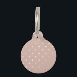 elegant modern faux gold polka dots pattern pet tag<br><div class="desc">Elegant and modern polka dots design.</div>