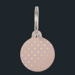 elegant modern faux gold polka dots pattern pet tag<br><div class="desc">Elegant and modern polka dots design.</div>