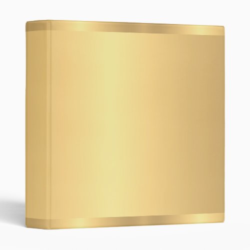Elegant Modern Faux Gold Trendy Blank Template 3 Ring Binder
