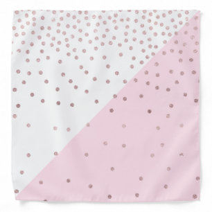 Elegant modern faux rose gold glitter confetti bandana
