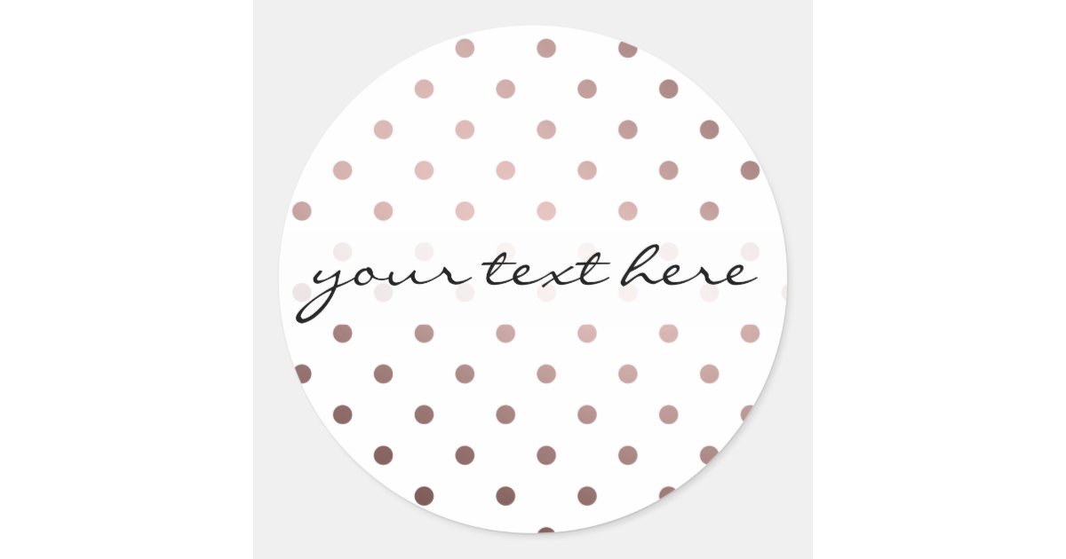elegant modern faux rose gold polka dots classic round sticker | Zazzle