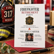 Elegant Modern Firefighter Retirement Celebration