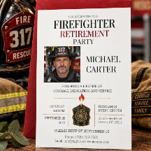 Elegant Modern Firefighter Retirement Celebration