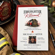 Elegant Modern Firefighter Retirement Celebration