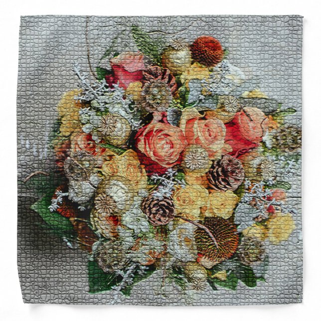 Elegant Modern Floral Bandana (Front)