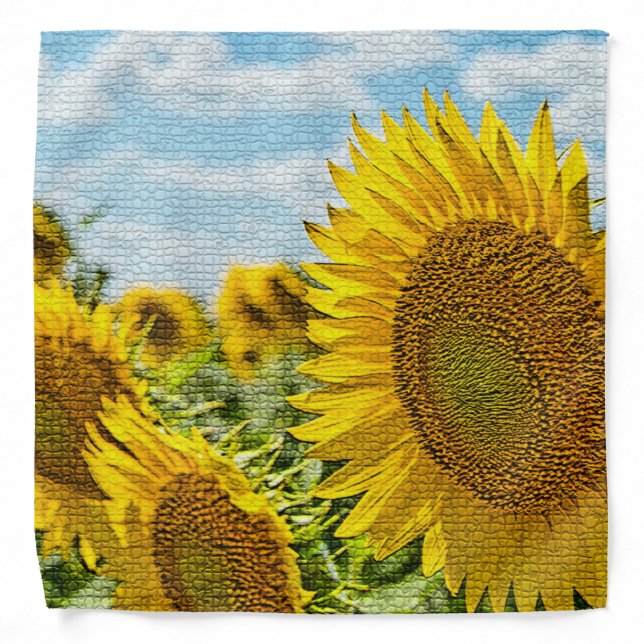 Elegant Modern Floral Bandana (Front)