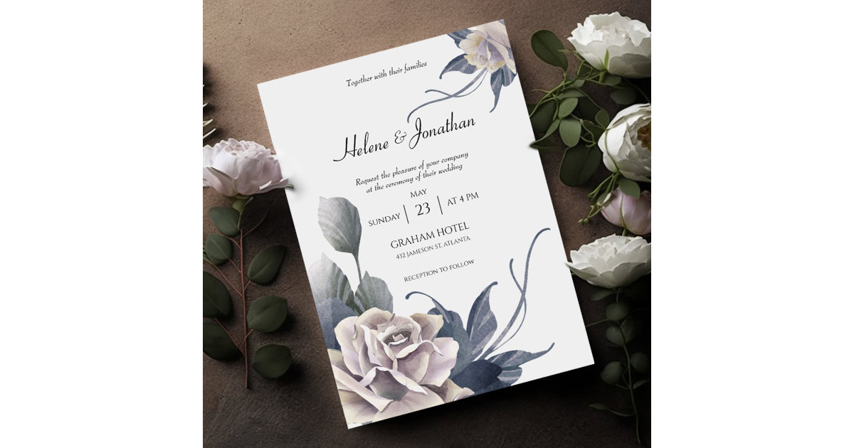 PM Botanical boho logo for wedding invitation.