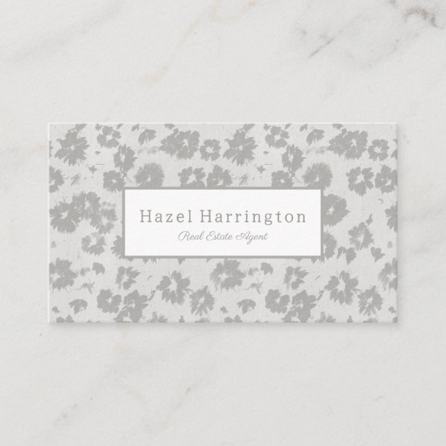 Elegant Modern Floral Business Card Custom (Front)