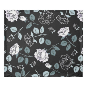 Elegant Modern Floral Duvet Cover