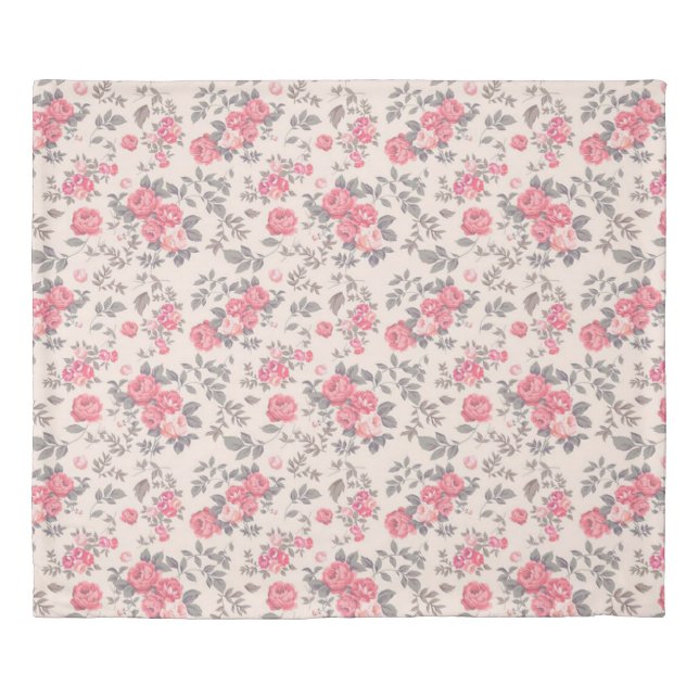 Elegant Modern Floral Duvet Cover (Front)