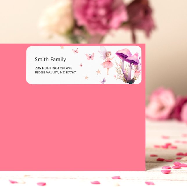 Elegant Modern Floral Fairy Garden Return Address Label (Creator Uploaded)
