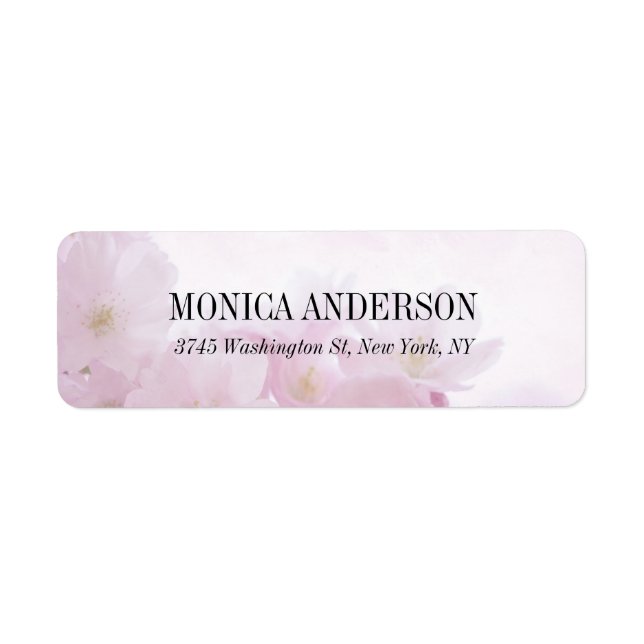 Elegant Modern Floral Feminine Creative Plain Label (Front)