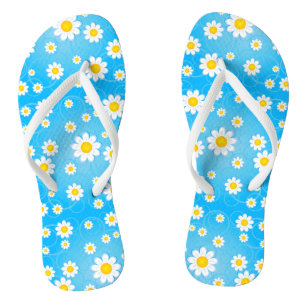 Elegant Modern Floral Flip Flops