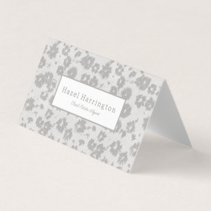 Elegant Modern Floral Folded Business Card Custom
