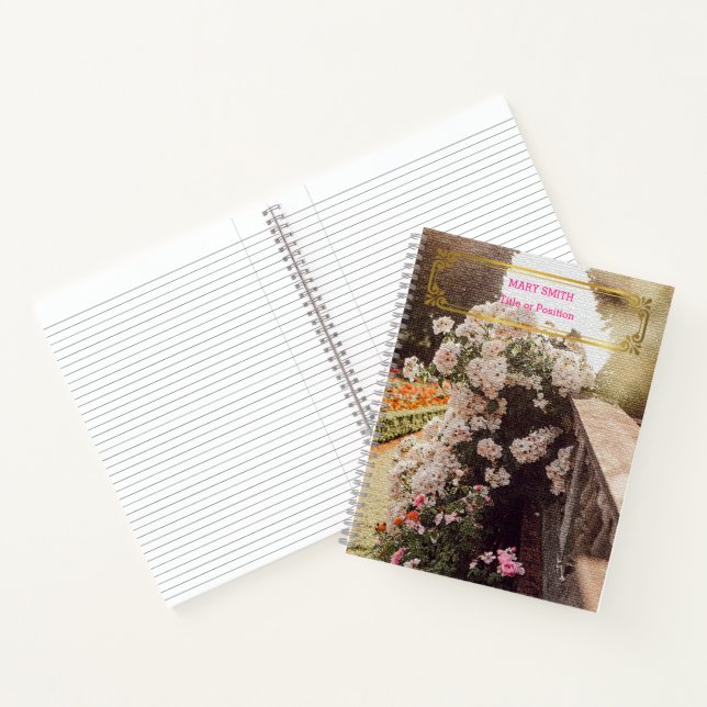 Elegant Modern Floral Gold Notebook (Inside)