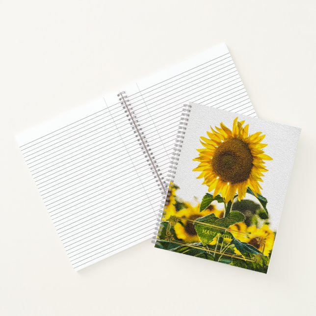 Elegant Modern Floral Gold Notebook (Inside)