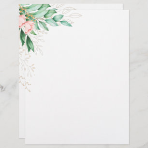 Elegant Modern Floral Letterhead