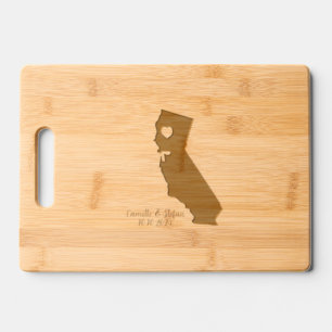 Elegant Modern Floral monogram etched Engraved Cutting Board