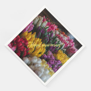 Elegant Modern Floral Paper Dinner Napkins