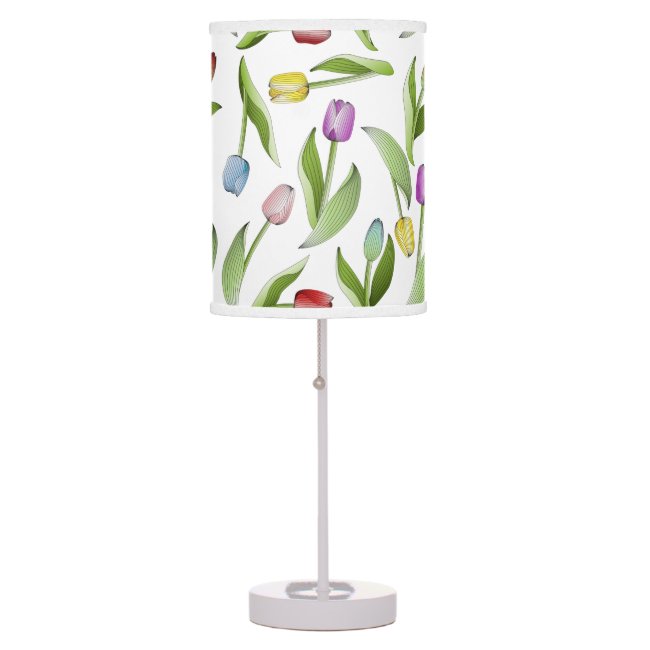 Elegant Modern Floral Pattern Colorful Tulip