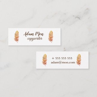 Elegant Modern Floral Photo Mini Business Card