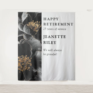 Elegant Modern Floral Retirement Party Backdrop