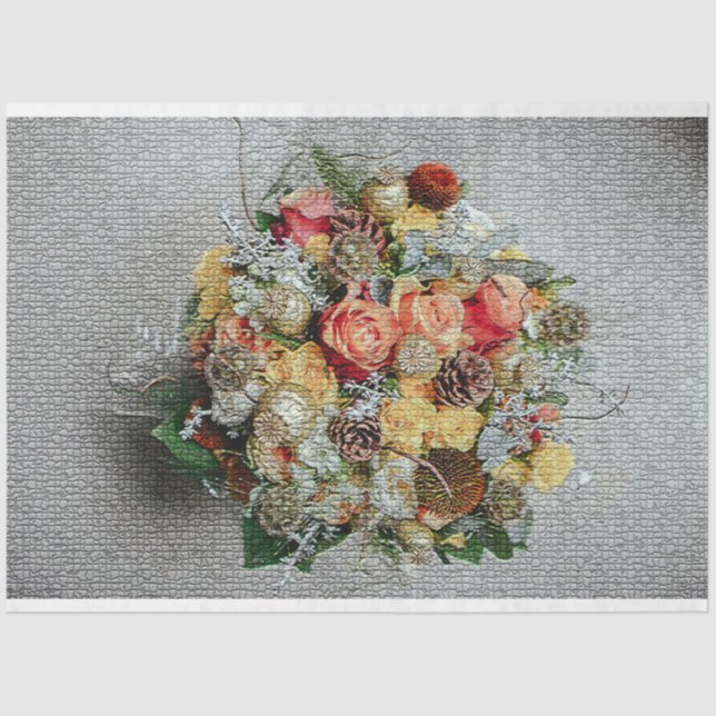 Elegant Modern Floral Tissue Paper (Front)