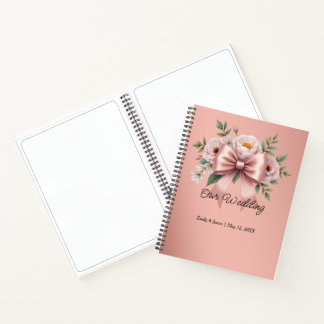Elegant & Modern Floral Wedding Notebook