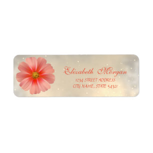 Elegant Modern Flower  Address Label