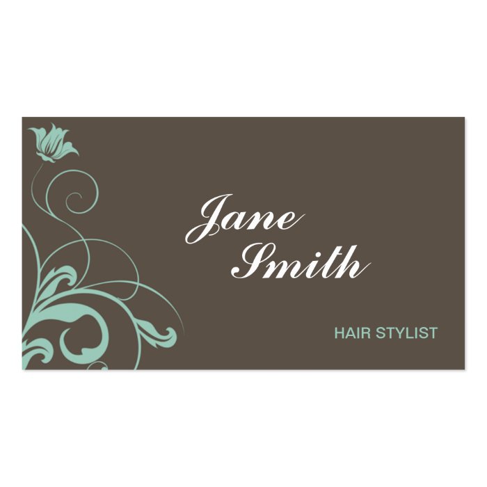 Elegant Modern Flower Floral Stylish Classy Business Card