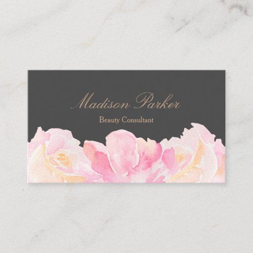 Elegant Modern Flowers Business Card