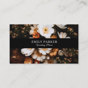 Elegant modern flowers business card