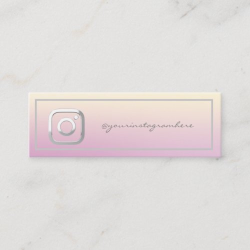 Elegant Modern Frame Simple Instagram Social Media Mini Business Card