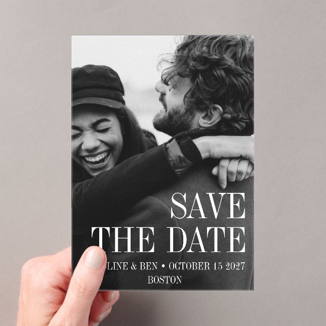 Elegant Modern Full Photo Save the Date Wedding (Insitu (Handheld))