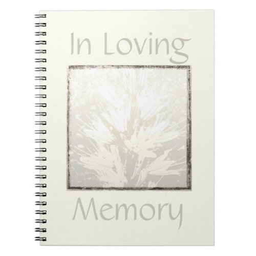 Elegant Modern Funeral Guest Book In Loving Memory