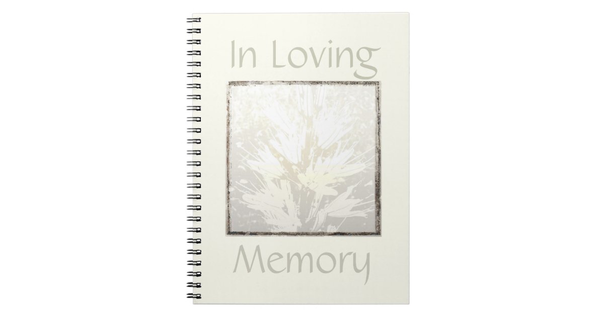 Elegant Modern Funeral Guest Book In Loving Memory | Zazzle