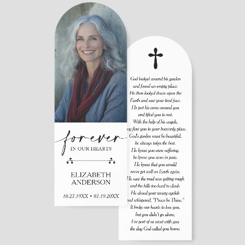 Elegant Modern Funeral Memorial Photo