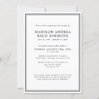 Elegant Modern Funeral Service Celebration of Life