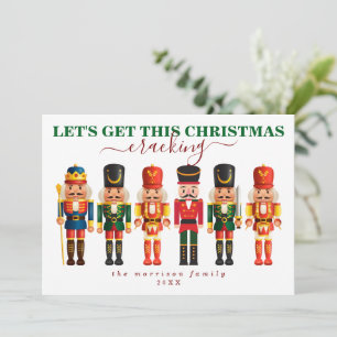 Elegant Modern Funny Colorful Nutcracker Christmas Holiday Card